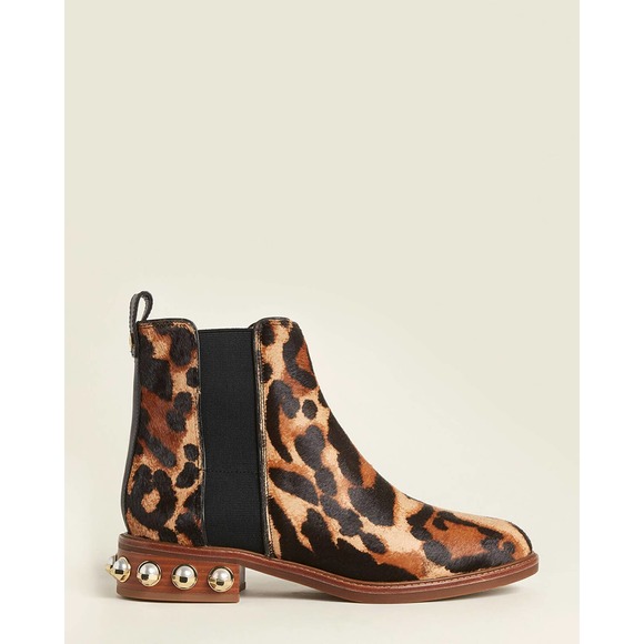 LOUISE ET CIE Zeopard & Black Valtina Ankle Boots - Size 7.5M - Picture 2 of 12